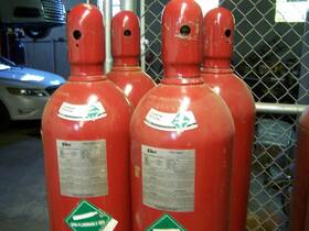 C70-100 Fike Used 100 Lb Carbon Dioxide Cylinders P/n Empty 2 X Two Nos