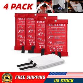 1mx1m Fire Blanket 4 Pack Fiberglass Hero Emergency Home Retardant Prepared 39 Inch X39