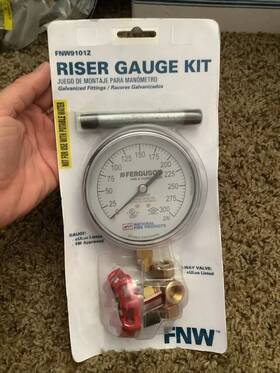 Fnw9101z Fnw Fmw9101z Riser Gauge Kit - Sprinkler Air Water All Fittings Galv. New