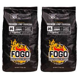Fb-17 Fogo Premium Hardwood Lump Charcoal Natural 17.6lb Pack Of 2 Black