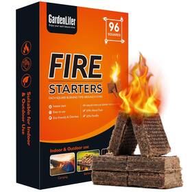 Gl-fs-96 Gardenlifer Fire Starter Cubes 96 Squares Charcoal Kindling Easily Igni... Fast Ship