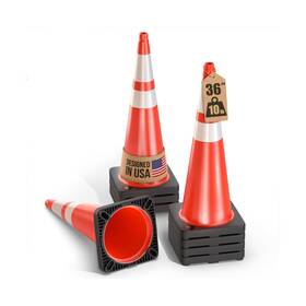 Tc36-100-pro Gecco 8 Pack 36 Inch 10 Lb Heavy Tall Orange Traffic Cones Set Large