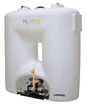 H2h425-a04-10-d0 General Air H2home Nfpa 13d All-in-one Residential Sprinkler Pump And Tank System H2h425-a04
