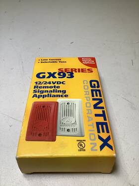 Gentex Gx93-w Gx93 Series 12/24vdc Remote Signaling Appliance For Fire Alarm G6b