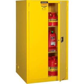 237289 Global New Flammable Cabinet Manual Close Double Door 60 Gallon 34 Inch Wx34 Dx65 H
