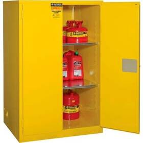 237292 Global New Flammable Cabinet-manual Close Double Door 90 Gallon 43 Inch W X 34 D 65 H
