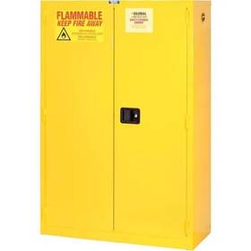 237780 Global New Flammable Cabinet Self Close Double Door 44 Gallon 34 Inch Wx18 Dx65 H