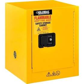 298670 Global New Flammable Cabinet Manual Close Single Door 4 Gallon 17 Inch Wx18 Dx22 H