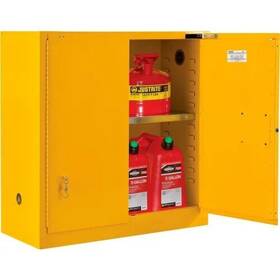 316094 Global New Flammable Cabinet Self Close Double Door 30 Gallon 43 Inch Wx18 Dx44 H