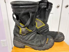 1201400 Globe Supreme Size 13 M 14 Inch Pull-on Structural Firefighter Boots Usa Good Used