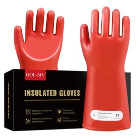 Gr12kv Gol-siv Insulated Electrician Gloves - Class 1 Astm Compliant High Voltage Dielectric
