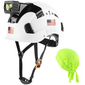 B0chyxxbrr Green Devil Safety Hard Hat Rechargeable Headlamp Light Men Vented Work Hardhat