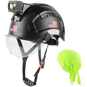 B0chyzbdtl Green Devil Safety Hard Hat Rechargeable Headlamp Light Men Vented Work Hardhat