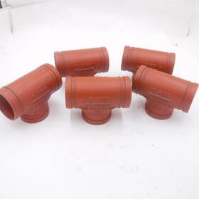 519sa0089 Grinnell 5 Pack Grinnel G-fire Figure 519s Short Pattern Grooved Tee 3 Inch Nominal 4-1/2 Od