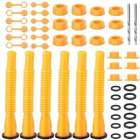 5695ha Haiouus 6 Kit 37 Pcs Gas Can Spout Replacement Set - Bendable Tubes Screw Collar