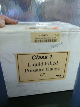 91664721-f Hale 6 Inch Liquid Filled Gauge Msrp 435.25 - New Old Stock