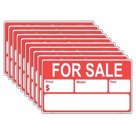 K2-79 Haobase 10 Pcs Car For Sale Sign Sticker - 25 Cm X 15 Self Adhesive Vinyl