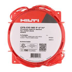 2232818 Hilti Cfs-cid-md-p Firestop Cast-in Device For Metal Deck 4 Inch /