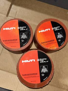 Hilti 613023723400 3 Cfs-pl 4 Inch Firestop Plug