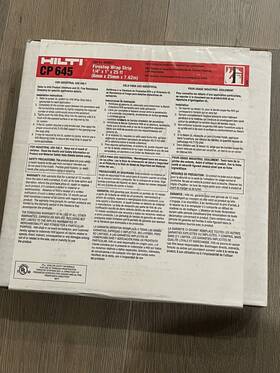 Cp-645 Hilti New Old Stock Cp 645 Firestop Wrap Strip 1/4 Inch X 1 25 Roll Fire Stop