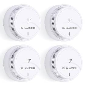 Sr-803-5 Hz Salamother Smoke Detector 4 Pack Alarm Fire With Photoelectric Technology