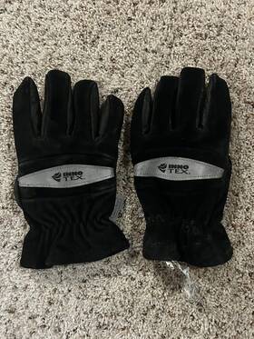 39761 Innotex Firefighter Turnout Gloves Black Model 855 Size 76w/l