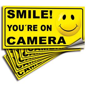 Isyfix 715235050941 Smile Youftre On Camera Stickers For Home - 6 Pack 4x2 Inch Decals Fo