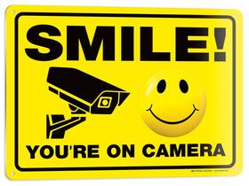 Alsml14x10 Isyfix Smile Youftre On Camera Signs For Business 1 Pack 14x10 Inch ̵