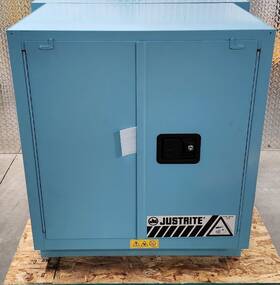 8831222 Justrite 19 Gallon 1 Shelf Self Close Corrosives/acids Safety Cabinet #8831222