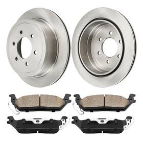 D1012 Kac 54111 Rear Brake Kit Rotors And Pads Replacement For F150 2004-2011