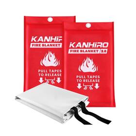 Kanhiro 700433983313 Emergency Fire Blanket For Home Kitchen - 2 Pack 40 In X 2.0
