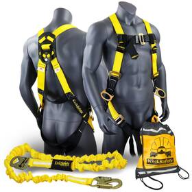 B07msm8fg9 Kwiksafety - Charlotte Nc Rattler Combo 6 Ft Safety Lanyard 3 D-ring