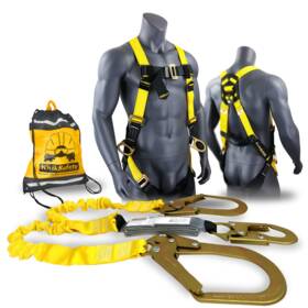 B07n34w3l3 Kwiksafety - Charlotte Nc Python Combo Safety Lanyard 3 D-ring Harness/double