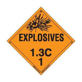 Psr60 Labelmaster Explosive Class 1.3 C Hazmat Placard Removable Vinyl Pack