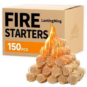 Lantingming 635405791170 150 Pcs Fire Starter For Fireplace Waterproof - Natural Starters B