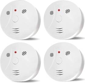 Aj-933 Lecoolife 4 Pack Smoke Detector Battery Operated With Photoelectric Sensor And Silence