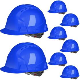 B0d59tpvcm Leumoi 8 Pieces 4 Pt. Suspension Hard Hat Bulk Safety Helmets Adjustable