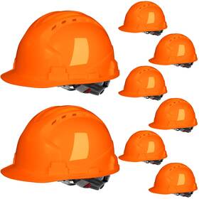 B0d59v7r36 Leumoi 8 Pieces 4 Pt. Suspension Hard Hat Bulk Safety Helmets Adjustable