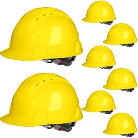 B0d59x6hyr Leumoi 8 Pieces 4 Pt. Suspension Hard Hat Bulk Safety Helmets Adjustable