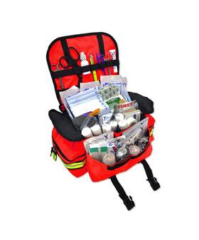 Lxmb20-ska-r Lightning X Products Small Medic First Responder Emt Trauma Bag Stocked Aid Trau