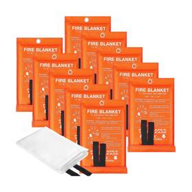 Macarrie-blankets-10 Macarrie 10 Pack 39 Inch X Fire Blanket Emergency For Home Kitchen