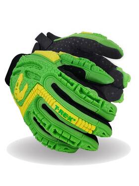 Trx641-l Magid Glove & Safety T-rex Ansi A5 Primal Series Slim Fit Mechanic S Impact 1 Pair
