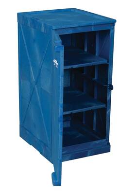 M12cra Manufacturing Blue Modular Poly Cabinet With 1 Door 12 Gallon Capacity