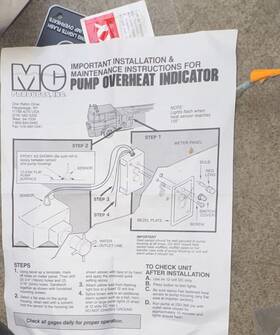 Poi-125 Mc Products Inc. Pump Overheat Indicator Kit