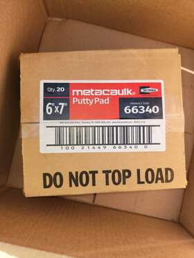Frp67 Metacaulk 781002163787 Rectorseal 6x7x1/8 Inch Fire Rated Putty Pads Box Of 20