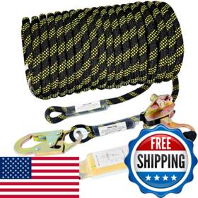 B0d8hyllcw Meyoppm 25ft Heavy Duty Fall Protection Safety Rope Vertical Lifeline Assembly