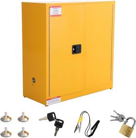 Milleloom 199809261184 Flammable Storage Cabinet 43 Inch X 18 44 30 Gallon Galvanized Steel Flammab
