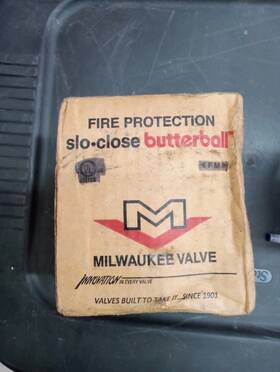 97084-l Milwaukee 97084 1 Inch Bb Scs02rl Reverse Cam Butterball Valve Fire Sprinkler