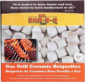 06000y Mr. Bar-b-q 60 Count Ceramic Briquettes Self Cleaning Gas Grill