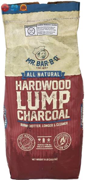 Chef-05061-16lb-charcoal Mr. Bar-b-q 8 Lb. All Natural Hardwood Lump Charcoal By - Premium
